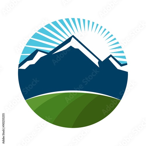 mount and field logo vector.