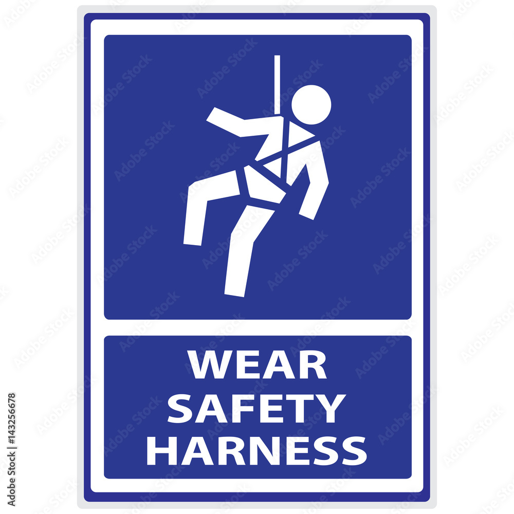 safety harness sign safety harness sign