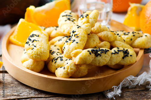 Koulourakia , Greek Sesame Twist Cookies photo