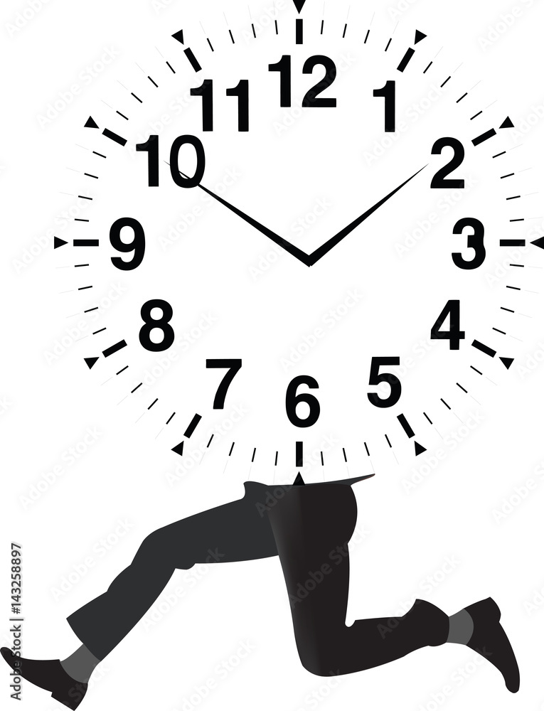orologio che corre in ritardo appuntamento Stock Vector | Adobe Stock