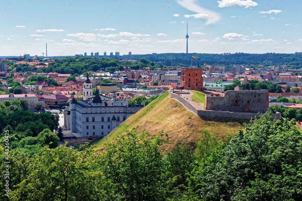 Tower and the Lower Castle of Vilnius in Lithuania