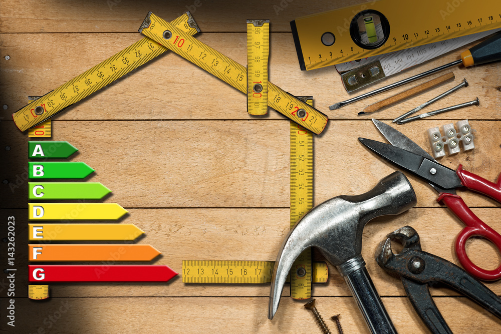 Home Improvement Concept - Energy Efficiency Home Improvement Concept - Energy Efficiency