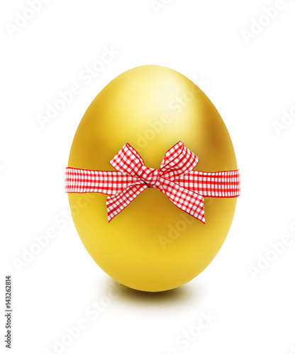 Gelbes Osterei mit Schleife