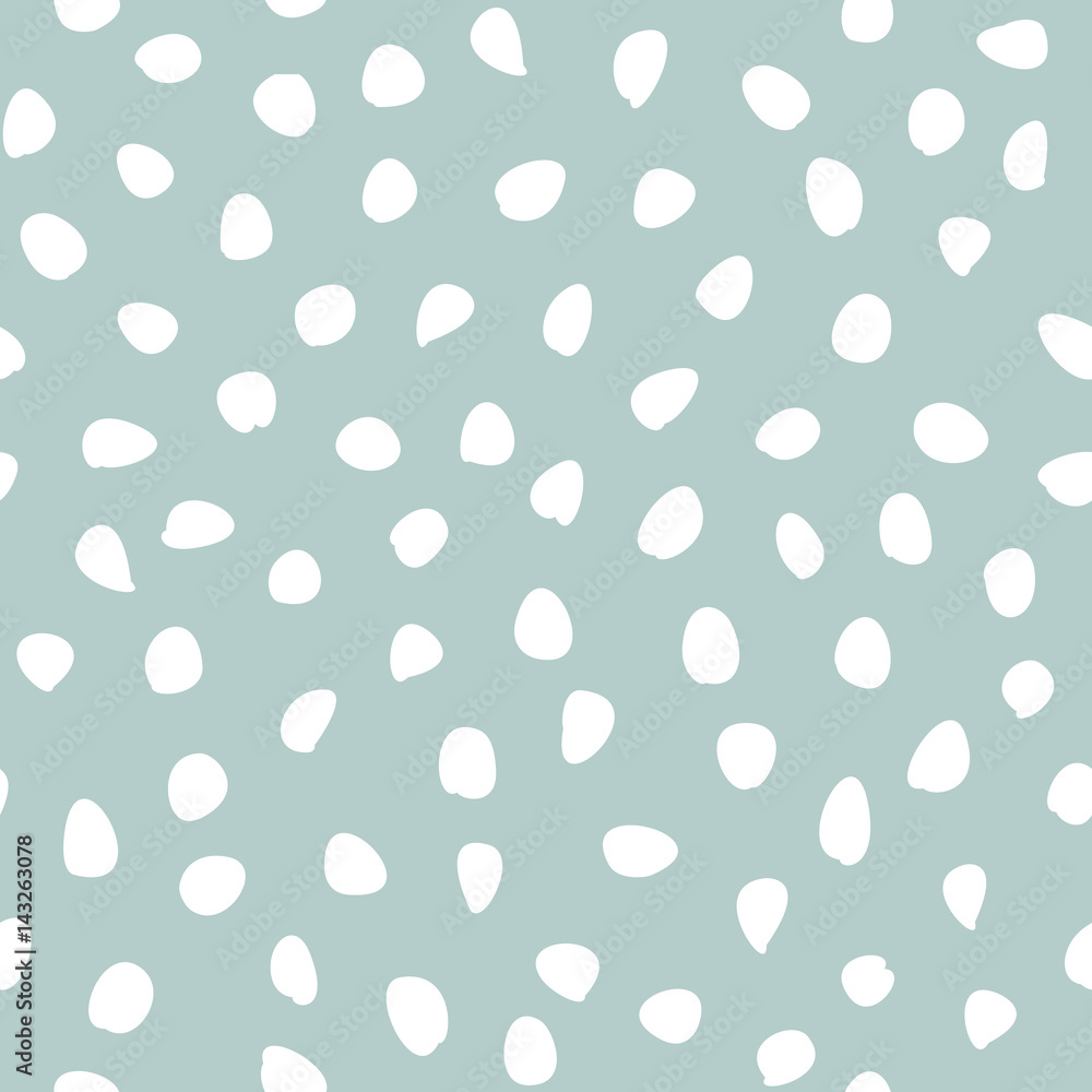 Seamless vector background with random white elements. Abstract ornament. Dotted abstract pattern