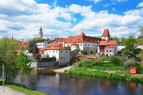 Castle and bend of Vltava River of Cesky Krumlov