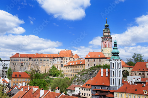 Roof view on State Castle in Cesky Krumlov Czech Republic