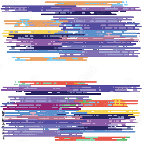 Farbe Linien und Punkte, bunte minimalistische Design mit geometrischen Formen bilden Hintergrund.