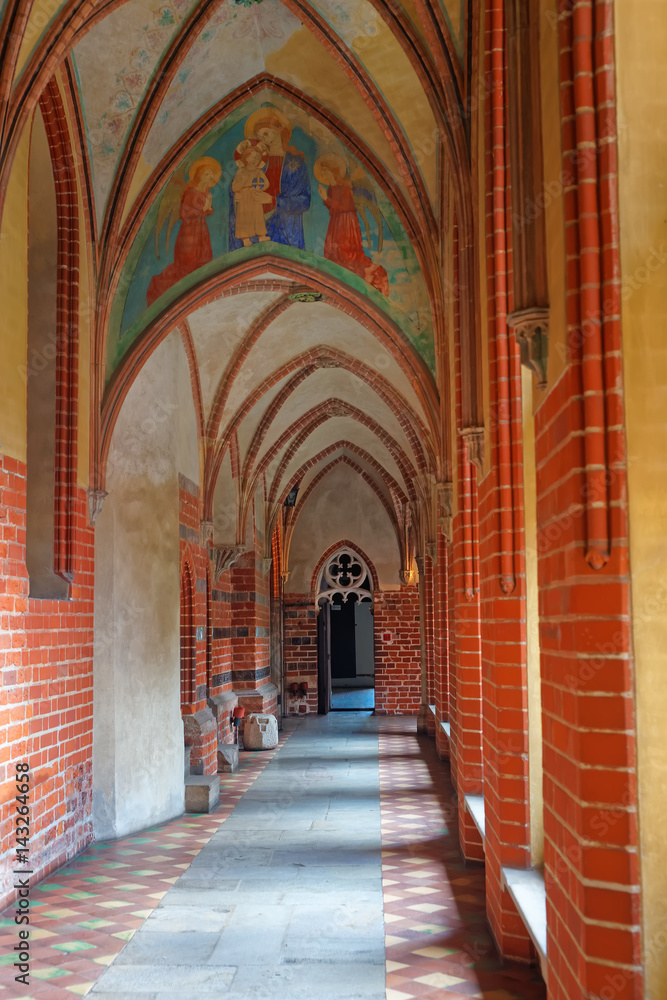 Interior of Malbork Castle Pomerania in Poland