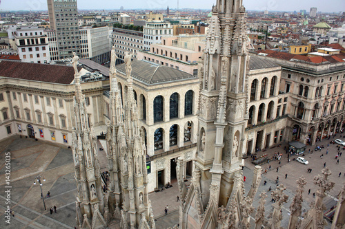 Piazza Duomo from the top, Milan, Italy