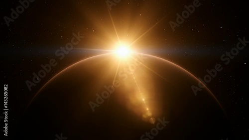 Sun rising above Mars in 4K