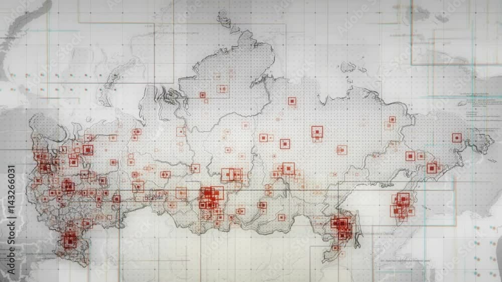 White Russia Map with Lines Rollback Camera. White Russia map with