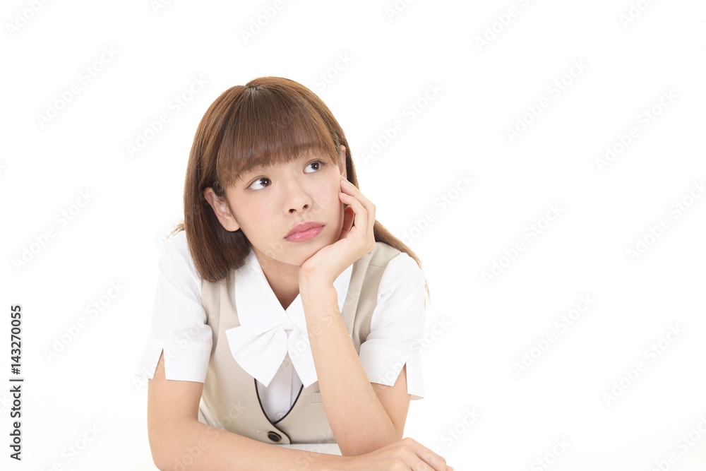 疲れた表情のビジネスウーマン 疲れた表情のビジネスウーマン