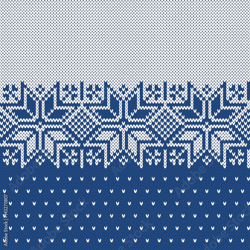 Winter Sweater Design. Fairisle Seamless Knitting Pattern
