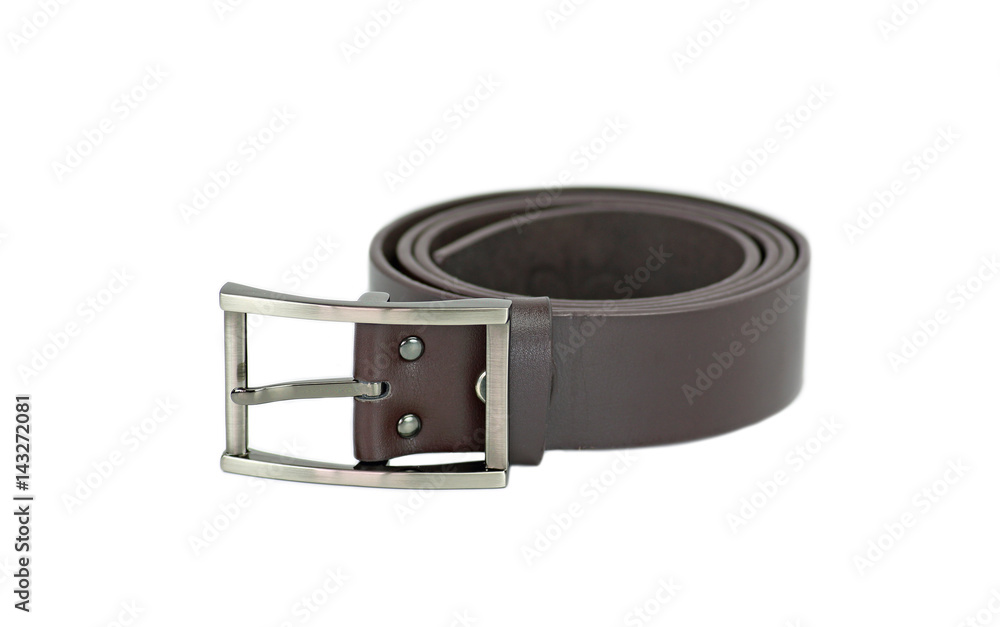 Leather belt for men . Isolate on white background Leather belt for men . Isolate on white background