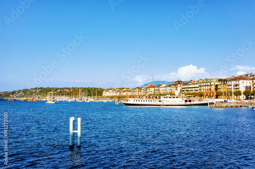 Steamboat on Geneva Lake in Switzerland