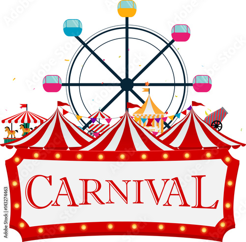 Funfair and carnival background 