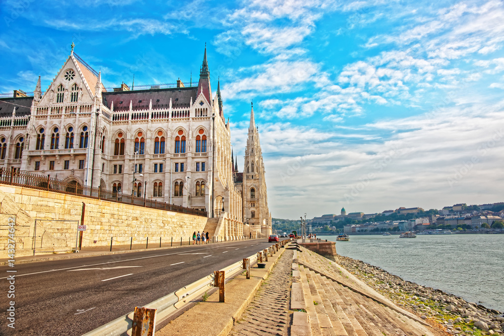 Hungarian Parliament building in Budapest city center