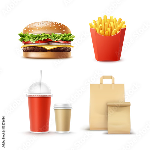 Vector Fast Food Set