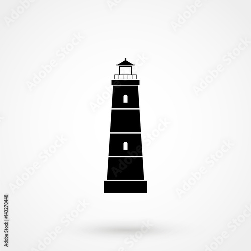Lighthouse icon. Vector concept illustration for design.