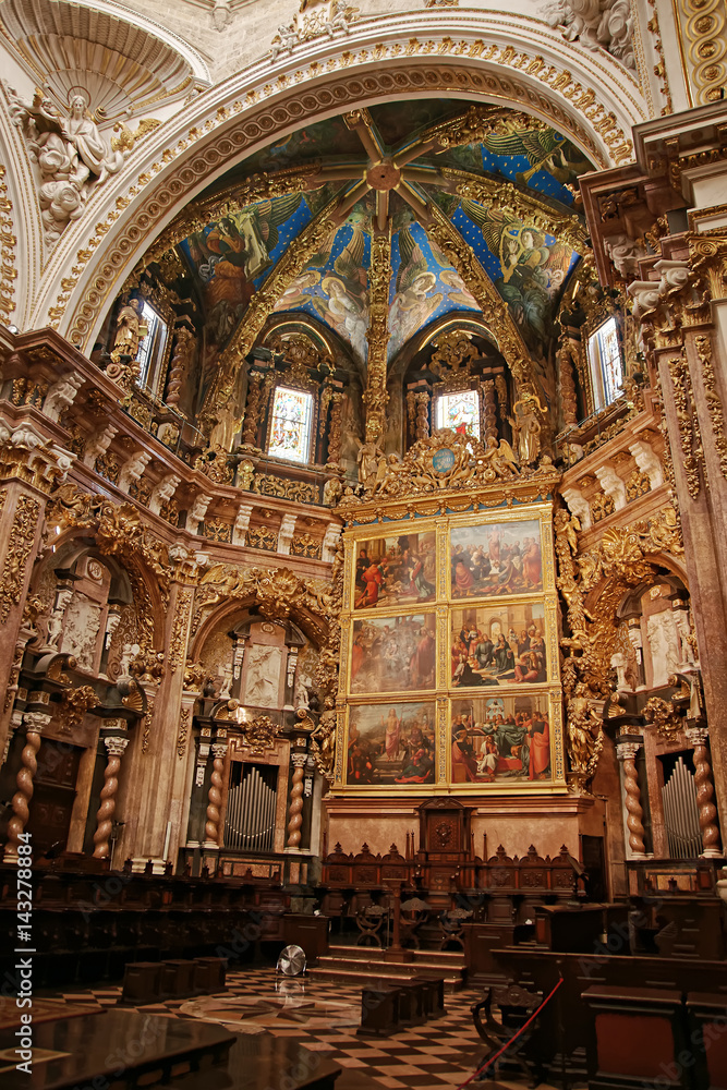 Altar in Metropolitan Cathedral in Valencia
