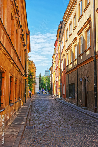 Street in Warsaw city center