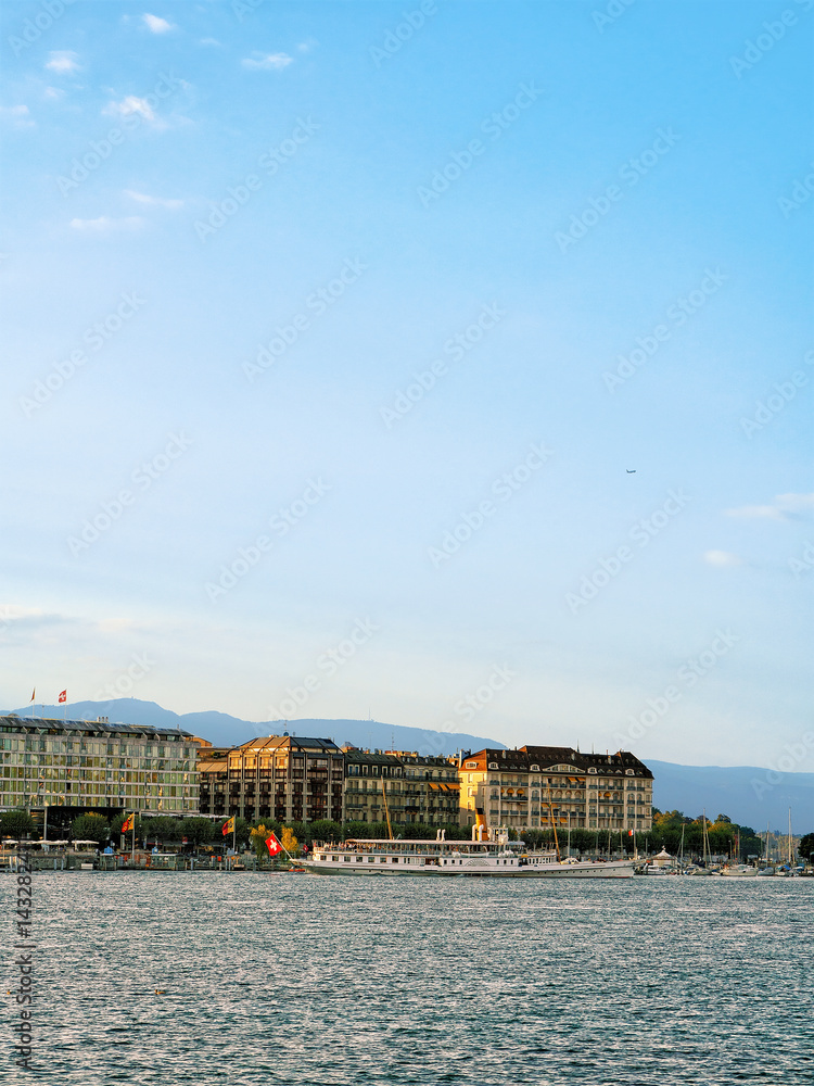 White Ferry Geneva Lake Geneva Switzerland