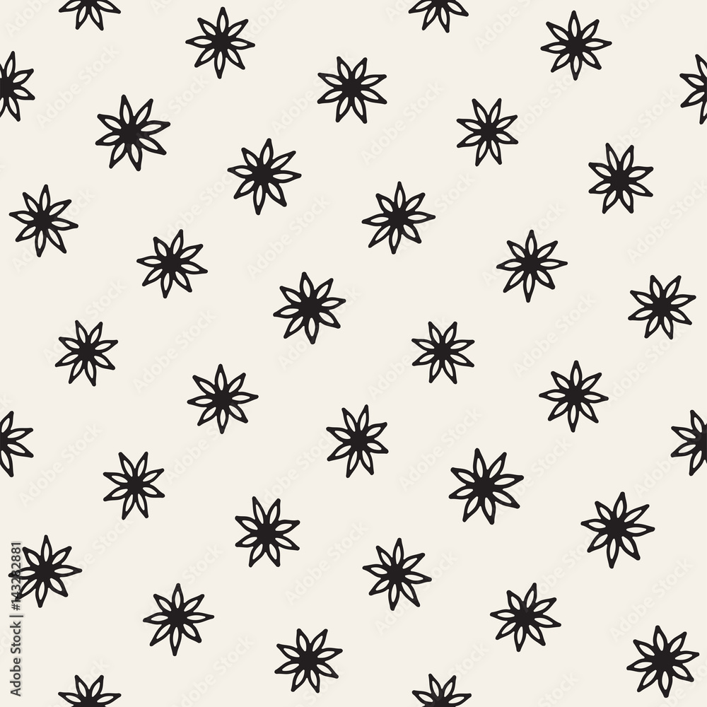 Vector seamless freehand pattern. Abstract background with floral brush strokes. Hand drawn texture Vector seamless freehand pattern. Abstract background with floral brush strokes. Hand drawn texture