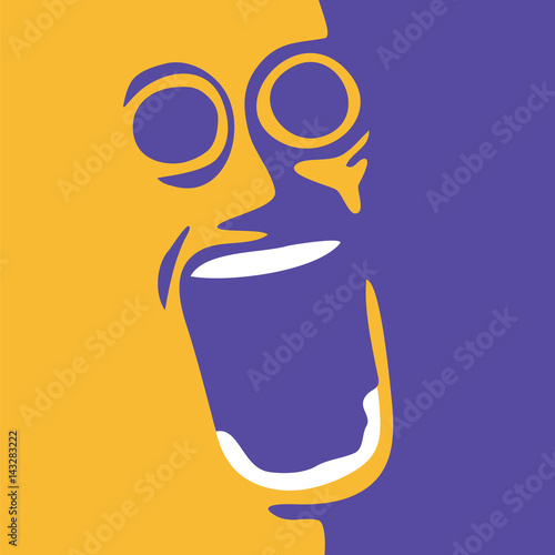 face with blind eyes