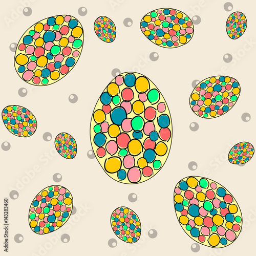 Easter eggs background illustration