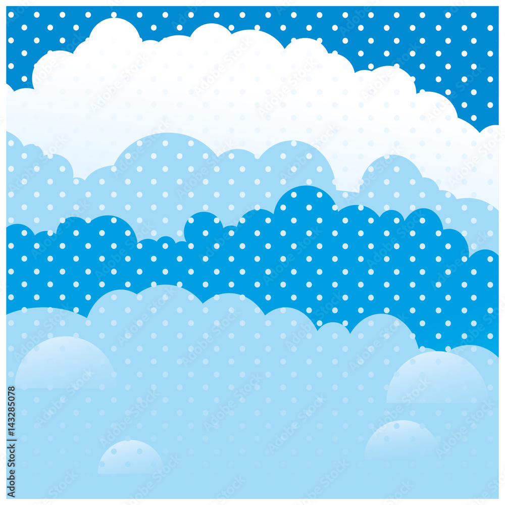 Winter square background. Snow and clouds. vector Winter square background. Snow and clouds. vector