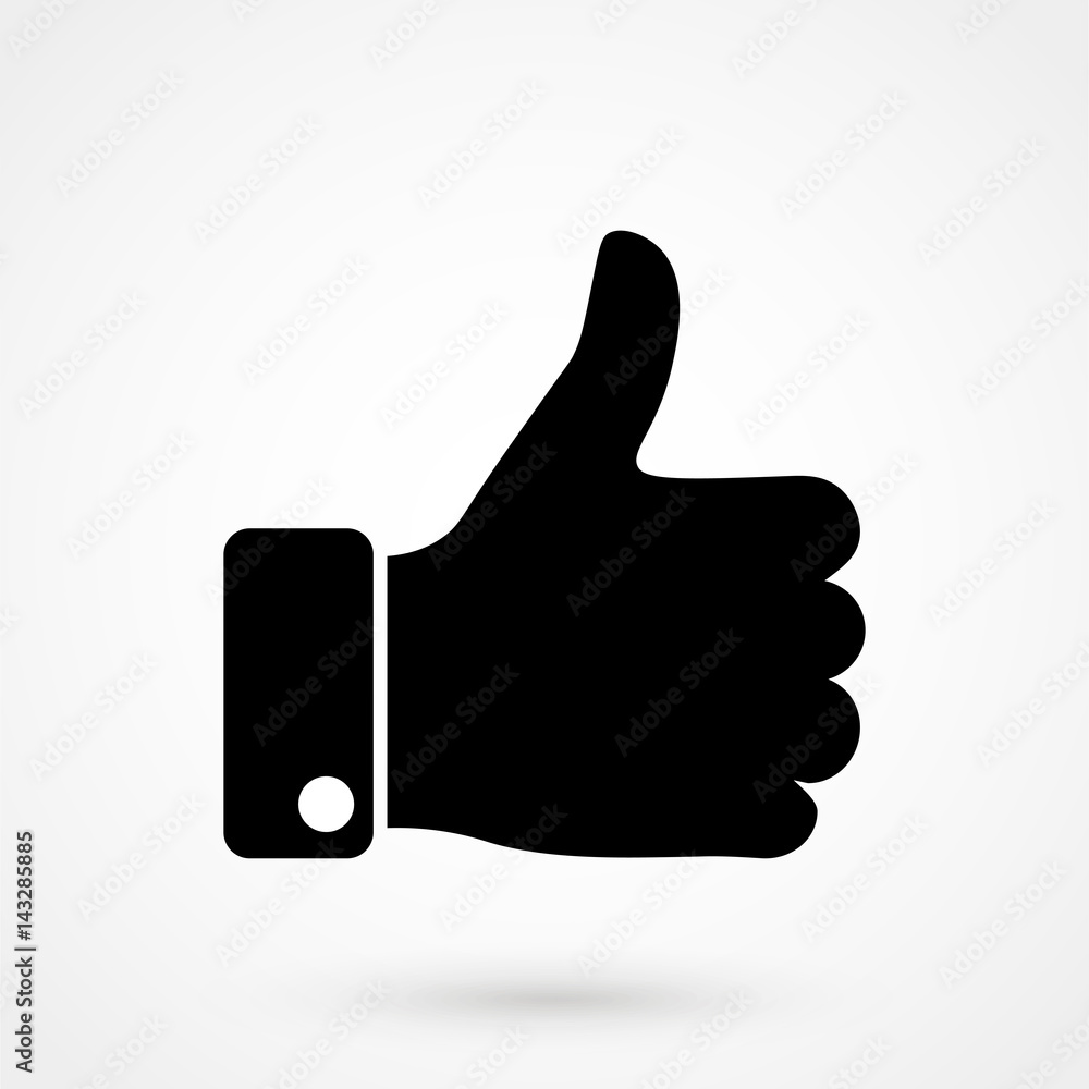 Like icon vector illustration isolated on white background. Finger up sign. Like icon vector illustration isolated on white background. Finger up sign.