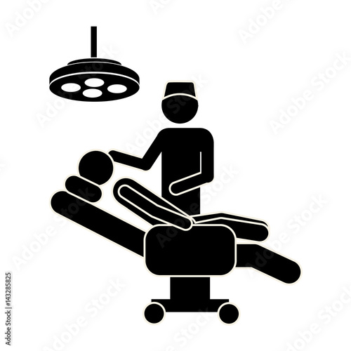doctor examine the patient, vector illustration design