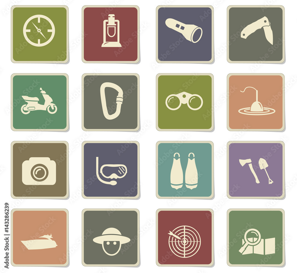 active recreation icon set