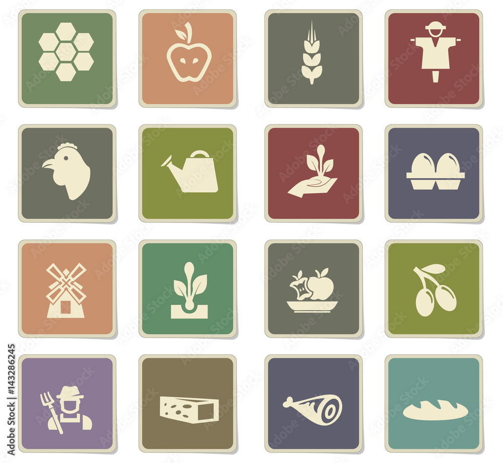 agriculture icon set agriculture icon set