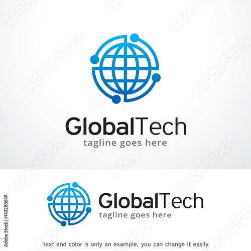 Global Tech Logo Template Design Vector, Emblem, Design Concept, Creative Symbol, Icon