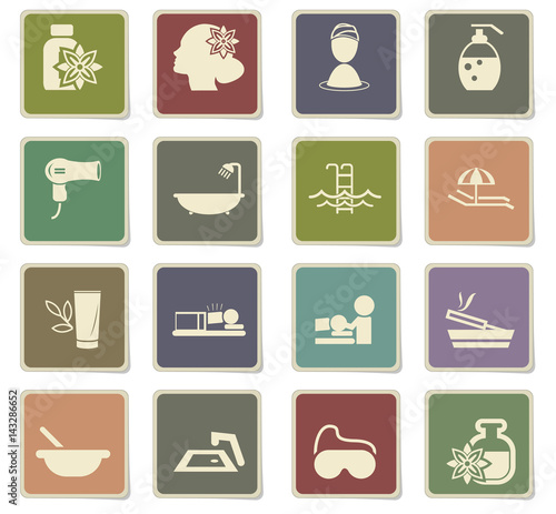 beauty and spa icon set