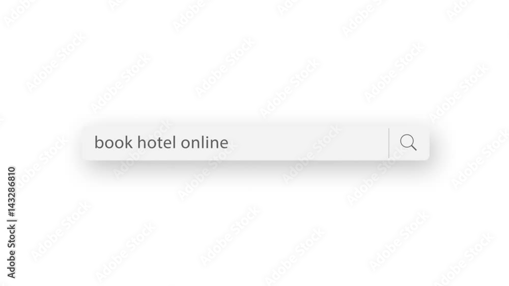 book hotel online - search query, Internet web page with search bar and blinking cursor book hotel online - search query, Internet web page with search bar and blinking cursor