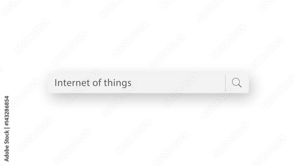 internet of things - search query, Internet web page with search bar and blinking cursor internet of things - search query, Internet web page with search bar and blinking cursor