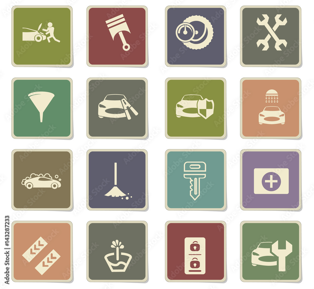 Fototapeta premium car shop icon set