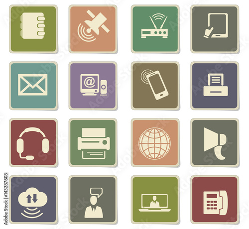 communication icon set