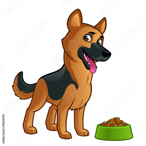 Friendly dog of the German Shepherd breed