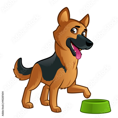 Friendly dog of the German Shepherd breed