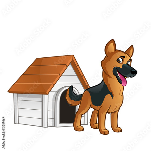 Friendly dog of the German Shepherd breed