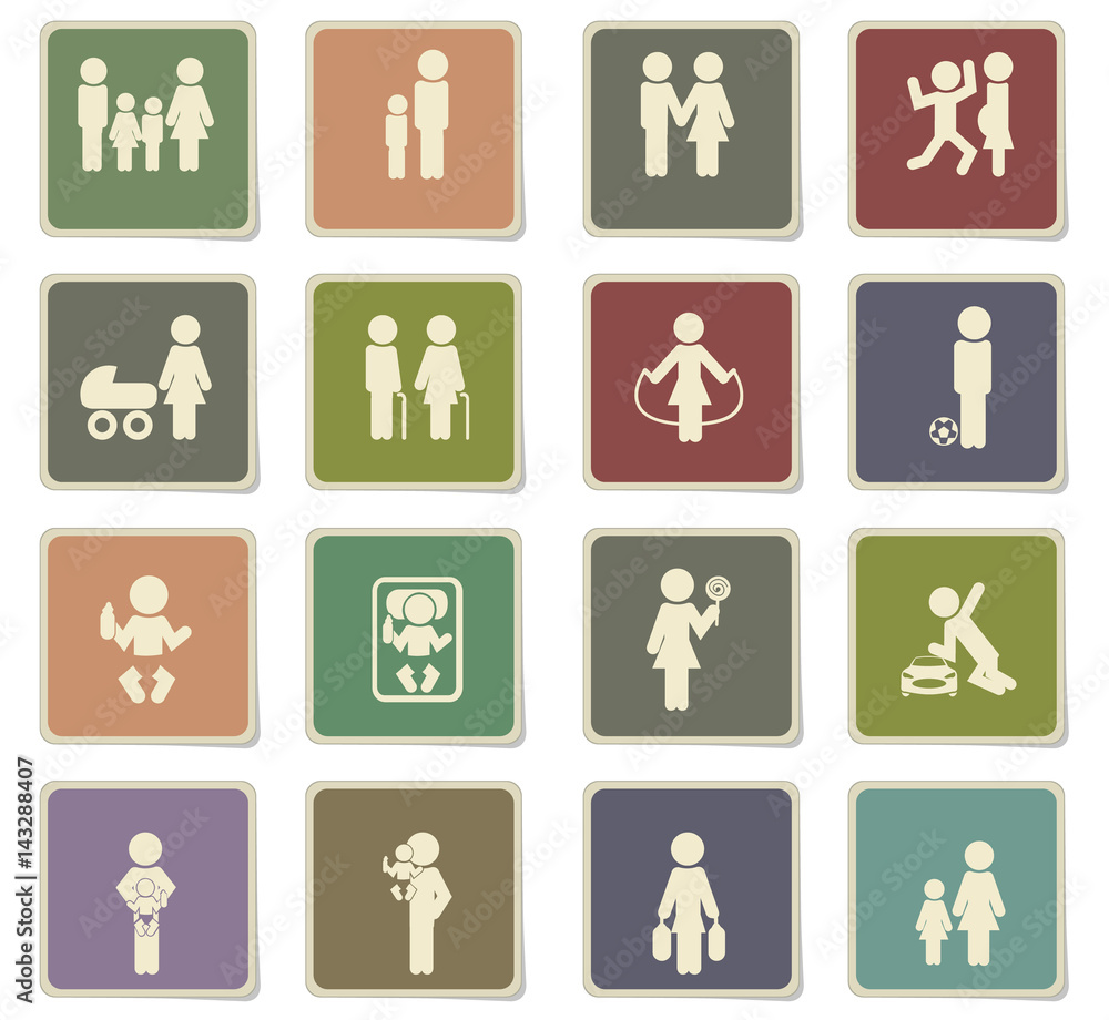 family icon set family icon set