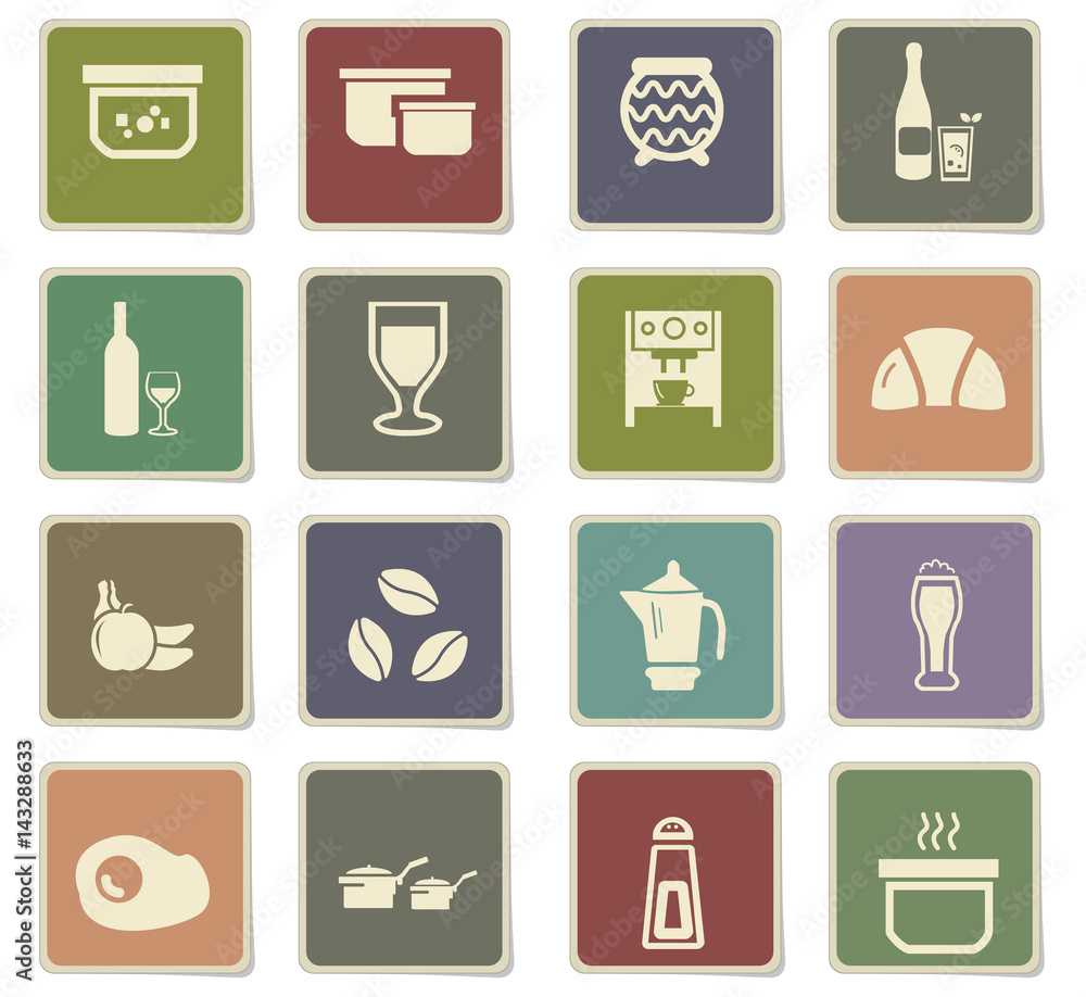 food and kitchen icon set food and kitchen icon set