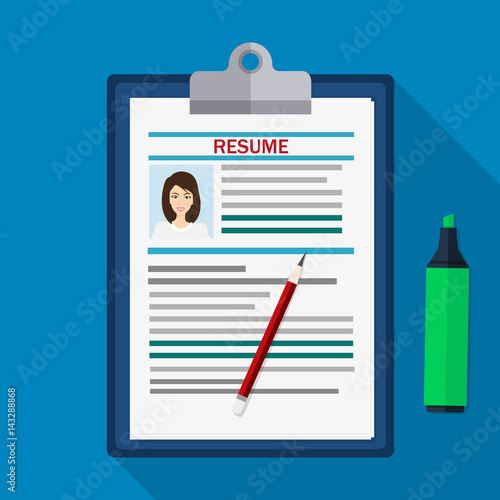 Human resources management concept, searching professional staff, illustration in flat design