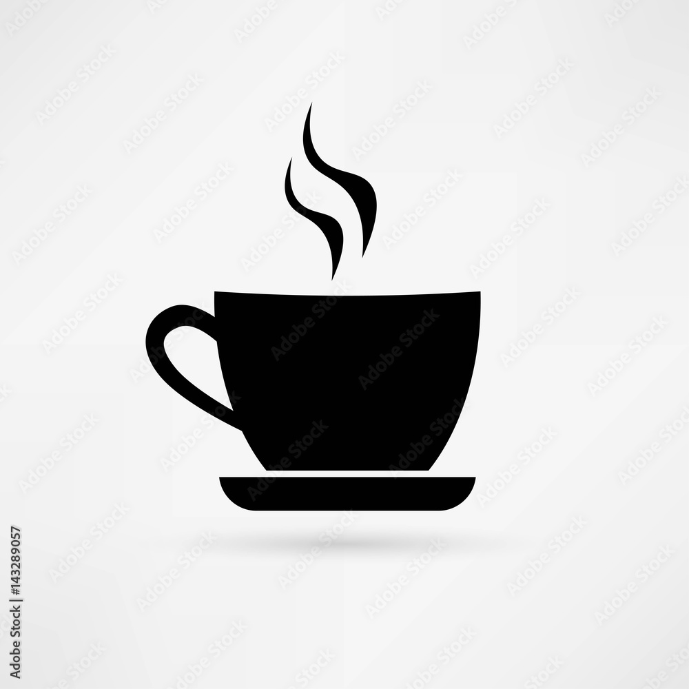 Coffee cup vector icon. Coffee cup vector icon.