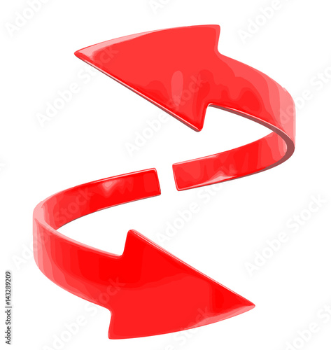 Two arrows. Image with clipping path