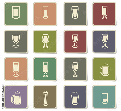 glasses icon set