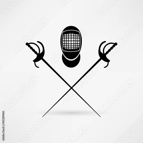 fencing icon, vector design